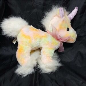 Dan Dee Collectors Choice Girls Unicorn Plush Stuffed Animal Pink Ribbon Bow S